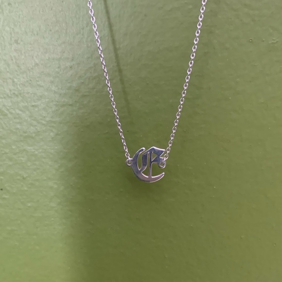 the mjewelers Jewelry - The Mjewelers silver gothic uppercase letter E initial choker, Eddie hellfire